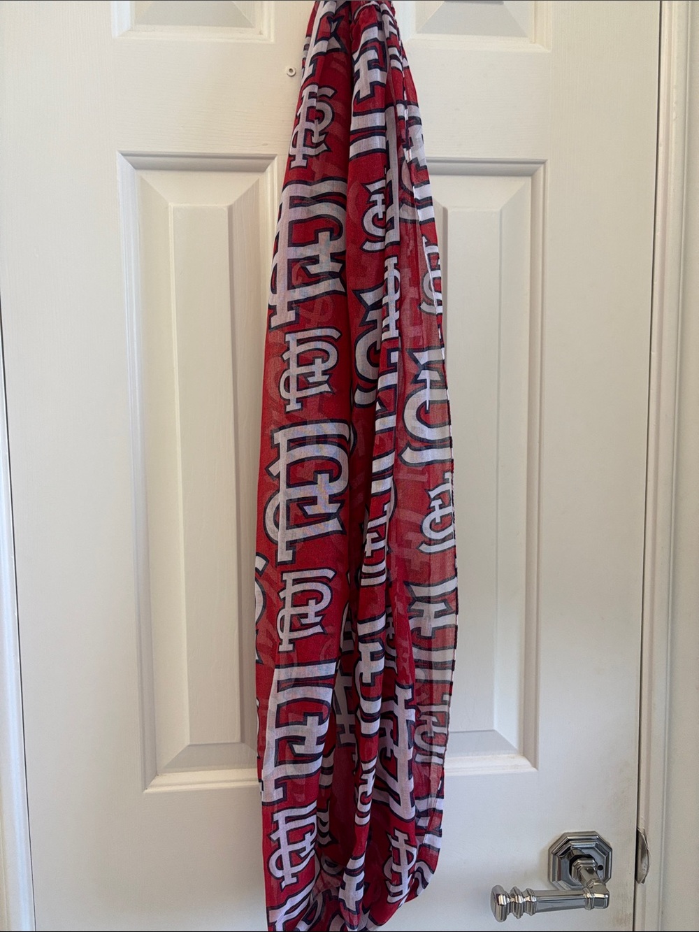 St. Louis Cardinals Red and White Patterned Infinity Scarf